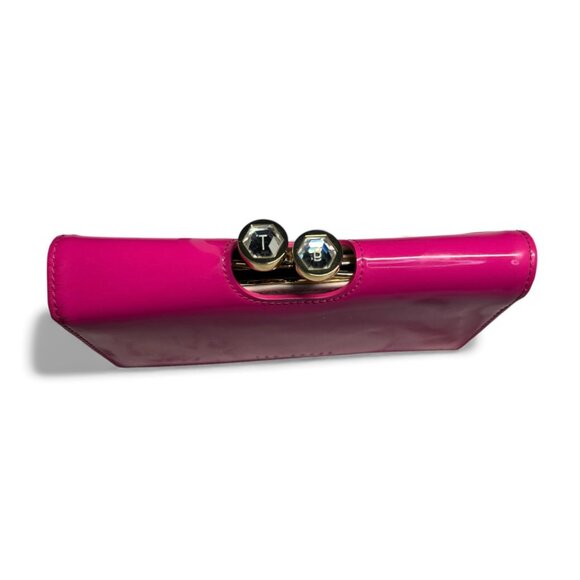 Ted Baker Fuchsia Patent Leather Clutch Wallet - Picture 5 of 7